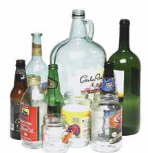 Picture of various glass containers.